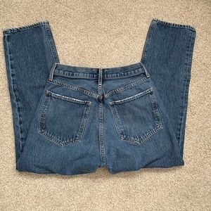 Agolde Riley high rise straight ankle crop